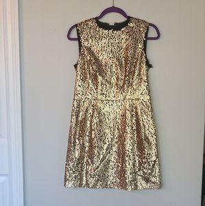 Nanette Lepore size 8 Gold Sequin Dress